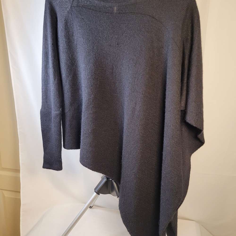 Helmut Lang 100% Alpaca Wool Black Asymmetrical Sweater Size S